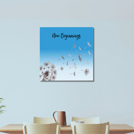 Maskrosfrön flyger upp i himlen Nya Början Poster