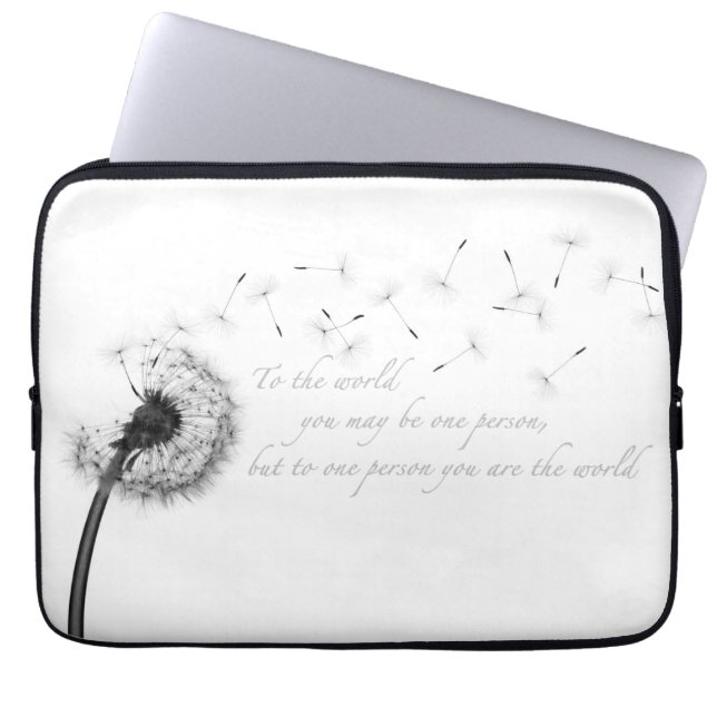 Maskrosinspirerad neopren laptopfodral laptop sleeve (Framsidan)