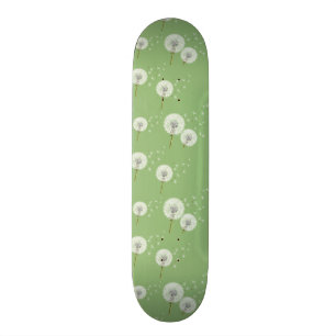 Maskrosmönster på grön bakgrund mini skateboard bräda 18,7 cm