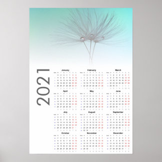 Maskrosur Kalender 2021 Affisch
