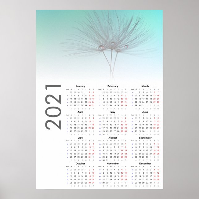 Maskrosur Kalender 2021 Affisch (Framsidan)
