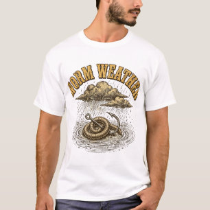 Masktröja för Worm Weather – Rolig fiske på regnig T Shirt