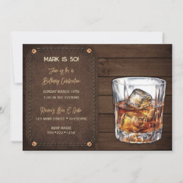 Maskulin Bourbon Whisky Scotsk Kläder Läder Inbjudningar