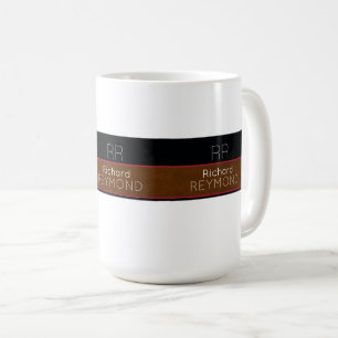 maskulin modern brun/svart namn kaffemugg