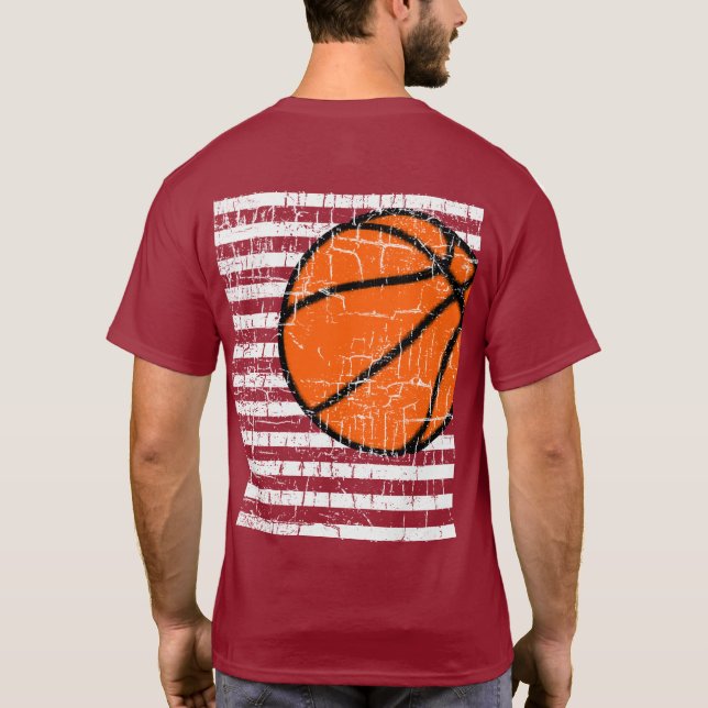 Maskulinmassa av basketboll coola t shirt (Baksida)