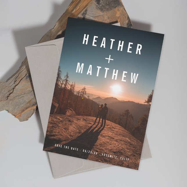 Maskulint Minimalistiskt Foto Spara Datumet (Skapare uppladdad)