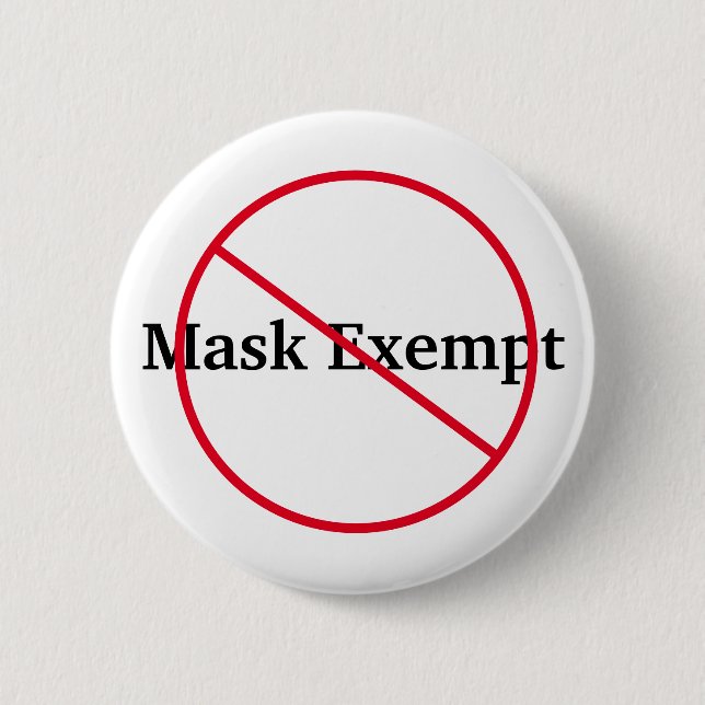 Maskundantaget INTE Knapp (Framsida)