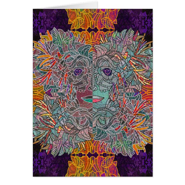 Maskyrint: Moonburst Card Hälsningskort (Framsidan)
