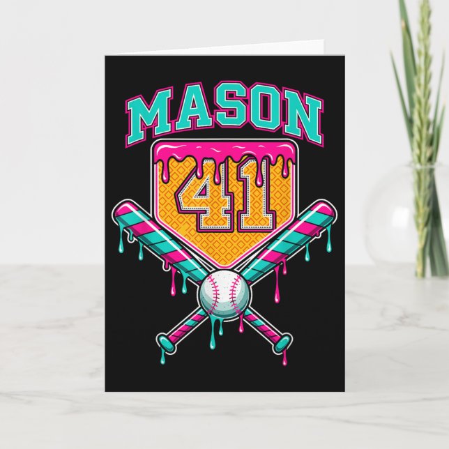 Mason 41 Meme Glass Strömmande Bysebyll Födelsedag Kort (Framsida)