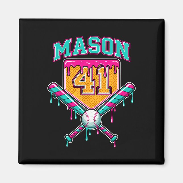 Mason 41 Meme Glass Strömmande Bysebyll Födelsedag Magnet (Framsidan)