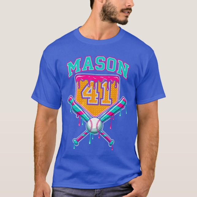 Mason 41 Meme Glasskula Baseball Födelsedagskostym T Shirt (Framsida)