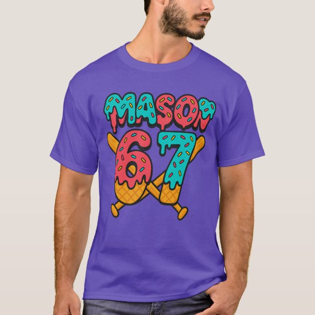 Mason 67 Funny design för iskrämens projicera mono T Shirt (Framsida)