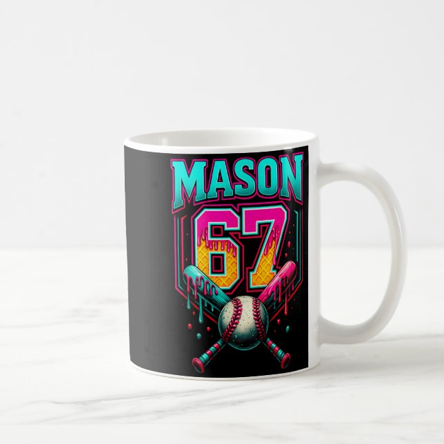 Mason 67 Funny Ice Cream Drip Baseball Ice Cream D Kaffemugg (Höger)