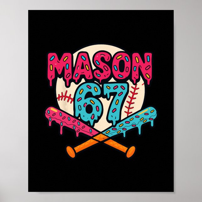 Mason 67 Funny Ice Cream Drip Sell Meme Graphic  Poster (Framsidan)