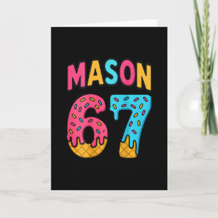 Mason 67 Glass Meme Roligt Sex Sju (på Ck) Kort