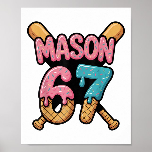 Mason 67 Glass Strömmar Ice Cream Sälj  Poster (Framsidan)