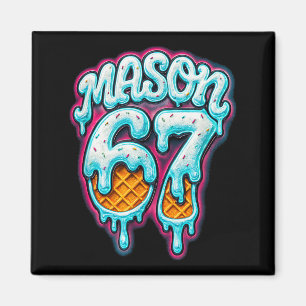 Mason 67 Glass Strömmar Six Seven Meme 6 7 Tonårsp Magnet
