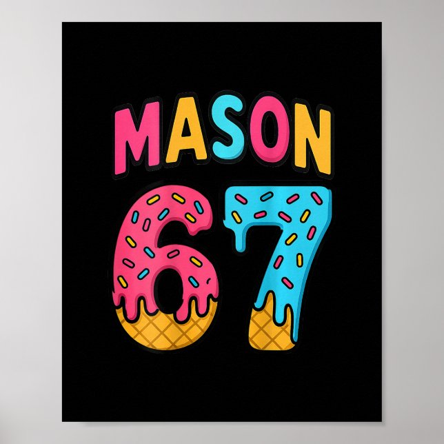 Mason 67 Glassmemes Rolig Six Seven (på Ck) Poster (Framsidan)