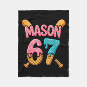 Mason 67 Grädde dropp Baseboll Fleecefilt