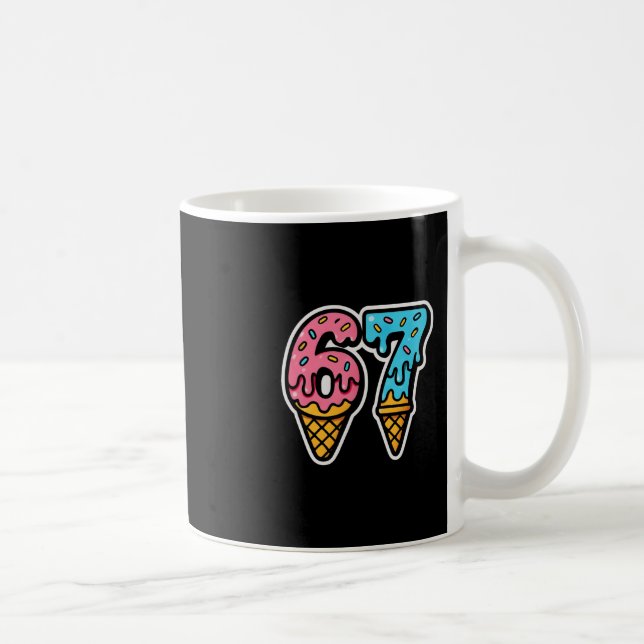 Mason 67 Ice Cream Cute Meme Six Seven  Kaffemugg (Höger)