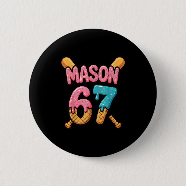 Mason 67 Ice Cream Drip Baseball  Knapp (Framsida)