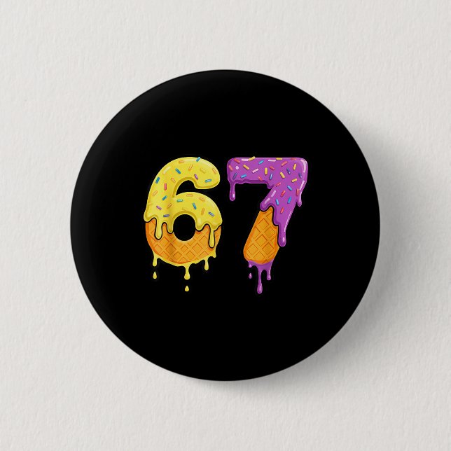 Mason 67 Ice Cream Drip Meme Six Seven Funny  Knapp (Framsida)