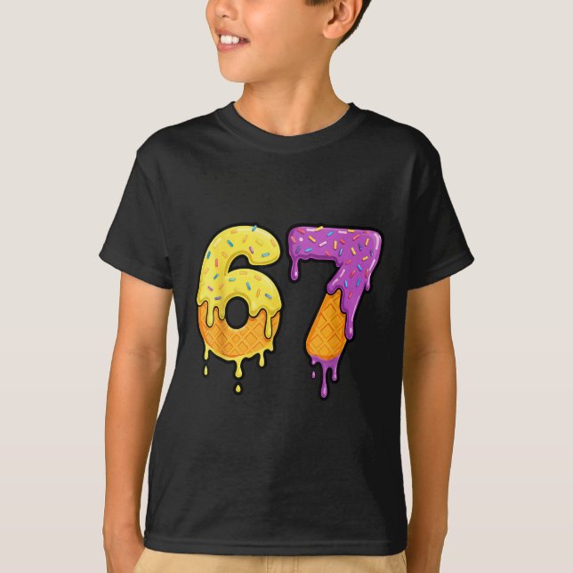Mason 67 Ice Cream Drip Meme Six Seven Funny  T Shirt (Framsida)