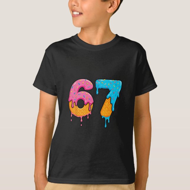 Mason 67 Ice Cream Drip Meme Six Seven  T Shirt (Framsida)