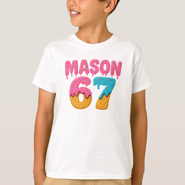 Mason 67 Ice Cream Meme Funny Sex Sju mason ice T Shirt (Framsida)