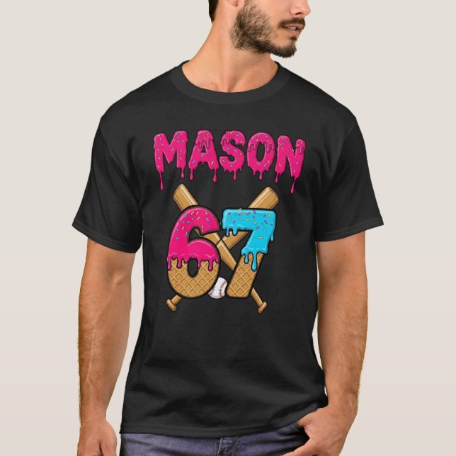 Mason 67 Ice Cream Meme Funny Sex Sju mason ice T Shirt (Framsida)