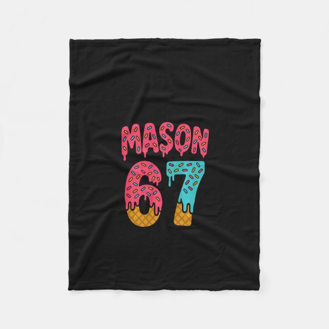 Mason 67 Ice Cream Meme Funny Six Seven (on Ck) Pu Fleecefilt (Framsidan)
