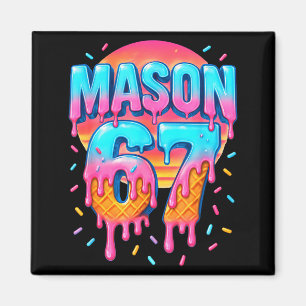 Mason 67 Kostym Glass Baseball Drip 6 7 Meme Magnet