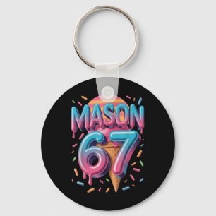 Mason 67 Meme Glass Strömmande Bysebyll _1 Nyckelring