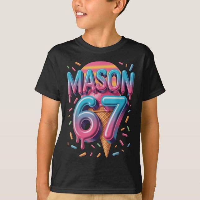 Mason 67 Meme Glass Strömmande Bysebyll _1  T Shirt (Framsida)