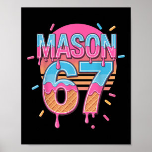 Mason 67 Meme Glasskrem Bysebyll Drip Poster