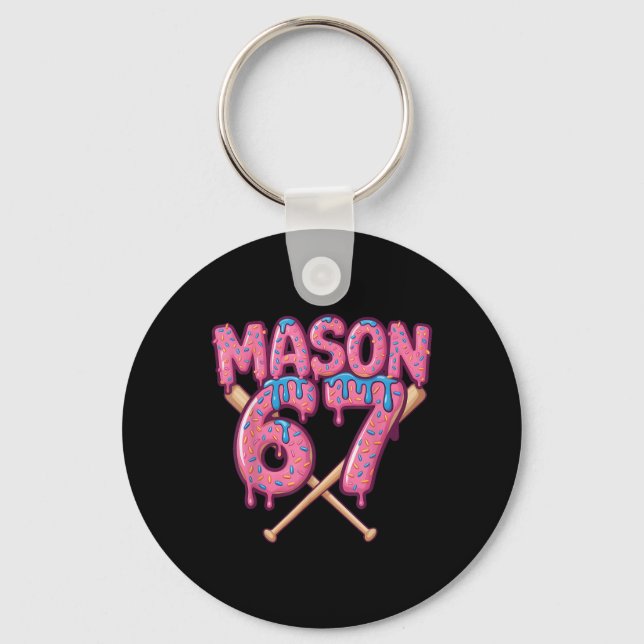 Mason 67 Rolig Glass Dripp Bysebyll Meme  Nyckelring (Framsida)