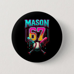 Mason 67 Rolig Glassdropps-Baseboll Glass D Knapp