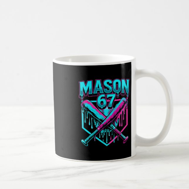 Mason 67 Rolig Glassdroppsförsäljning Meme Grafik  Kaffemugg (Höger)
