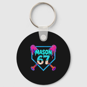 Mason 67 Rolig Ice Cream Drip Sälj Meme Design Nyckelring