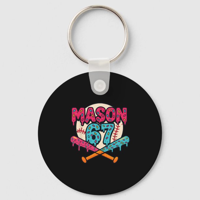 Mason 67 Rolig Ice Cream Drip Sälj Meme Grafisk  Nyckelring (Framsida)