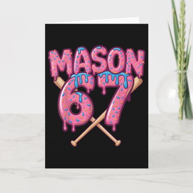 Mason 67 Roligt Glassdropp Bysebyll Meme  Kort (Framsida)