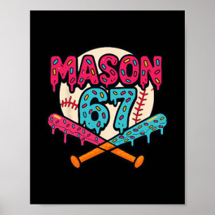 Mason 67 Roligt Ice Cream Drip Sälj Meme Grafik Poster