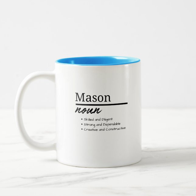 Mason, Boy Personlig Namn Definition Mugg (Vänster)