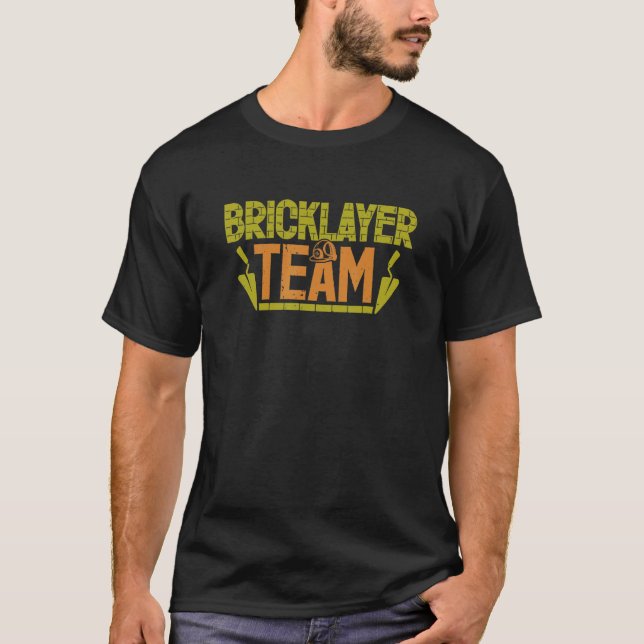 Mason Brickayer Team Masonry Bricklay Construc T Shirt (Framsida)