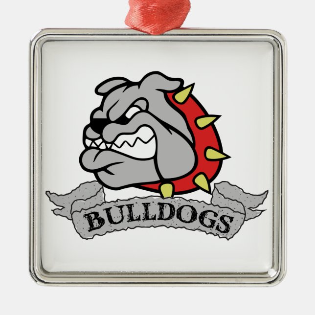 Mason Bullhund Julgransprydnad Metall (Framsidan)