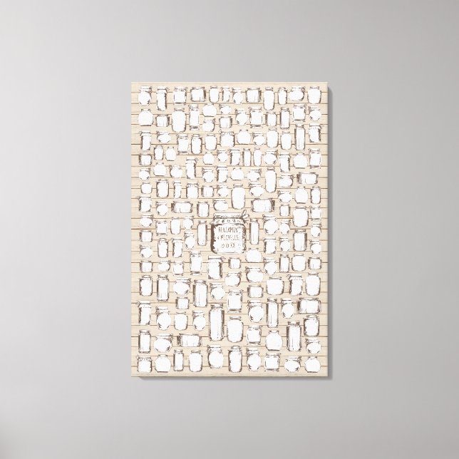 Mason Burk - 150 Namnteckning Canvas Guest Bok (Framsida)