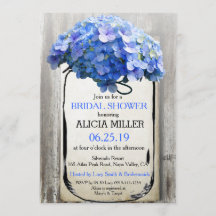 Mason Burk Barn Wood Blue Hydrangeas Möhippa