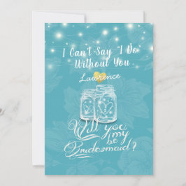 Mason Burk Blommigt blir du min bridesmaid Bröllop Inbjudningar