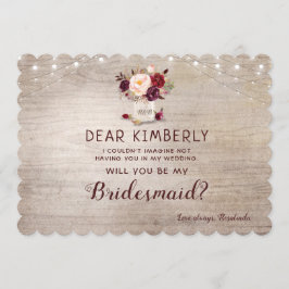 Mason Burk Blommigt Rustic, kommer du att bli min Inbjudningar