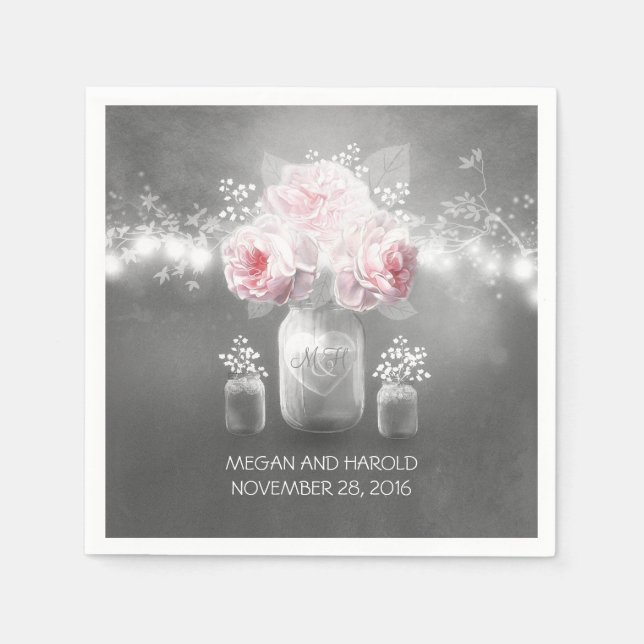 Mason Burk Bröllop Pappersservett (Framsidan)
